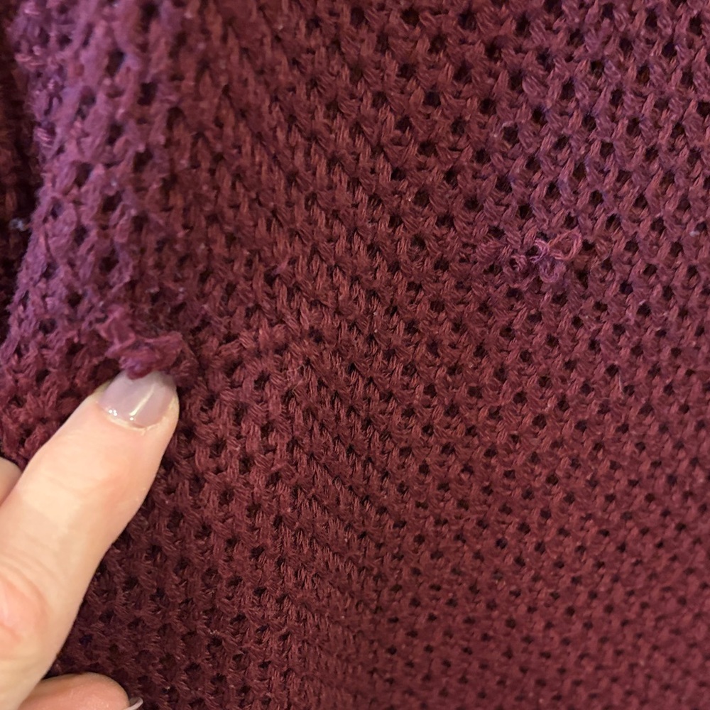 Sanctuary Burgundy V-Neck Sweater - Picture 10 of 10